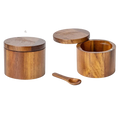 Boîte à sel en acacia – Un compartiment