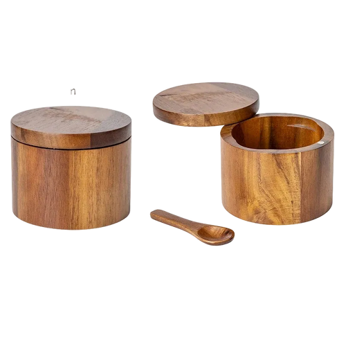 Boîte à sel en acacia – Un compartiment