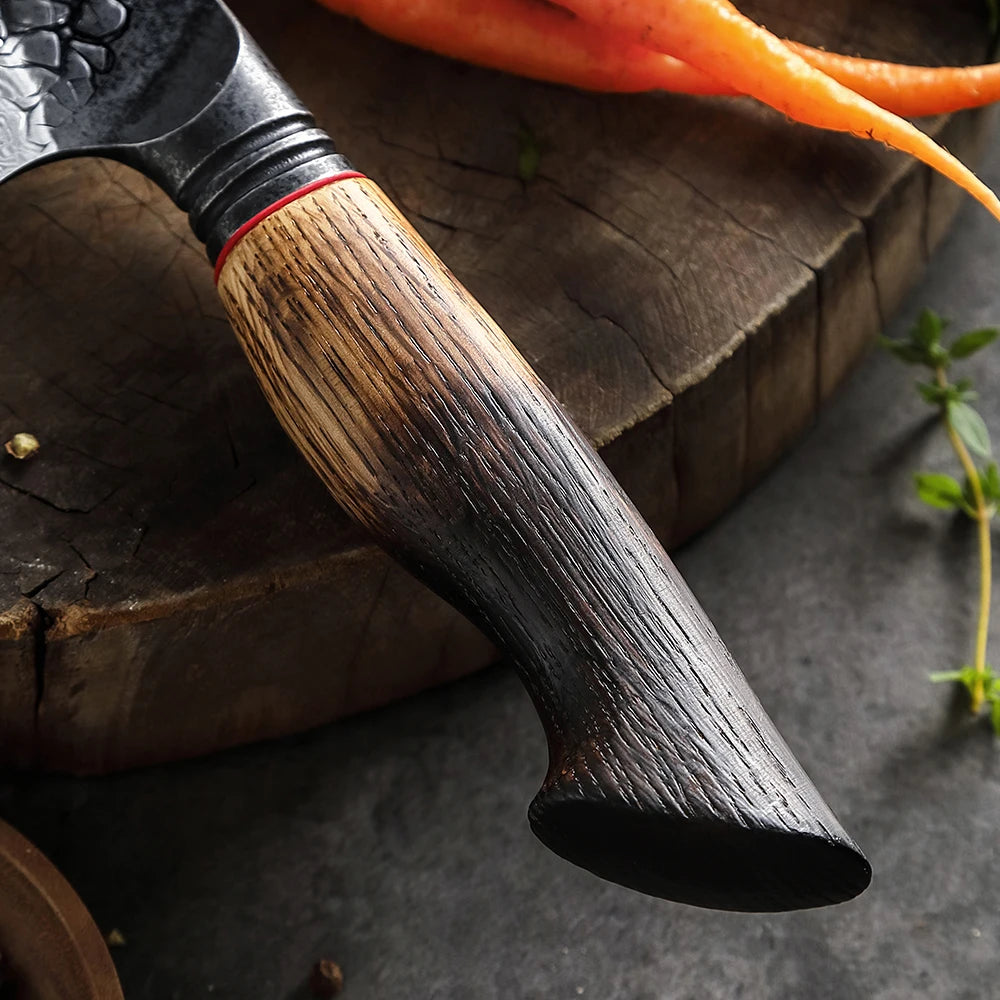 Couteau nakiri XINZUO en acier damassé
