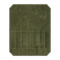 Trousse à couteaux en toile cirée, coloris vert olive