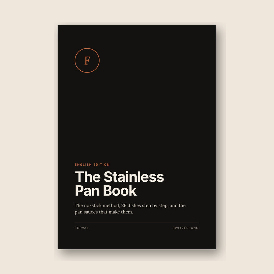 The Stainless Pan Book, Forval English edition, cover